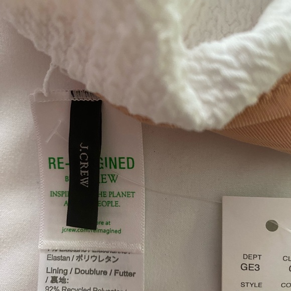 NWT J.CREW white textured one shoulder bikini bathing suit top size 3x - Picture 5 of 9